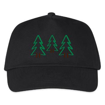 trees Christmas - Kids’ Baseball Cap - black - Front