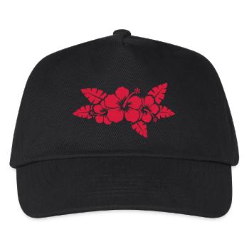 hawaiian flower - Kinder Basecap - Schwarz - Vorne