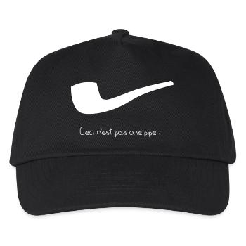 ceci n'est pas une pipe. - Kinder Basecap - Schwarz - Vorne