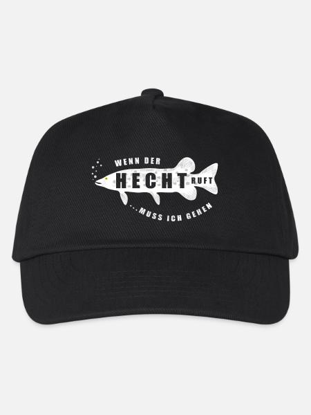 Hecht | Hechte Angeln Angler Angelrute Fische See - Kinder Basecap - Schwarz