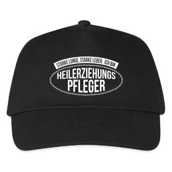 Starker Heilerziehungspfleger - Geschenk - Kinder Basecap - Schwarz - Vorne