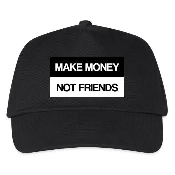 Make Money not Friends Motivation Money Saying - Kids’ Baseball Cap - black - Front