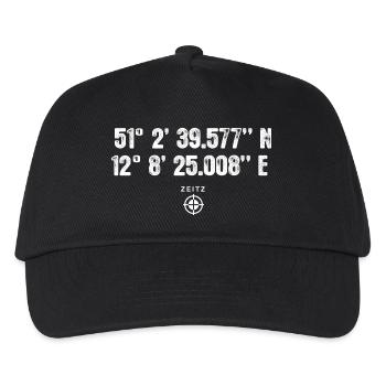 Zeitz Geocacher Geschenk Standort GPS Stadt - Kinder Basecap - Schwarz - Vorne