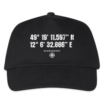Schwandorf Geocacher Geschenk Standort GPS Stadt - Kinder Basecap - Schwarz - Vorne