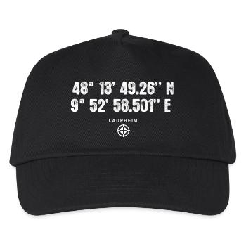 Laupheim Geocacher Geschenk Standort GPS Stadt - Kinder Basecap - Schwarz - Vorne