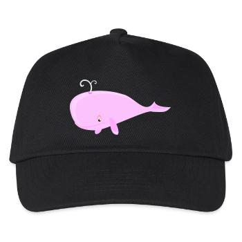 Whale pink - Kids’ Baseball Cap - black - Front