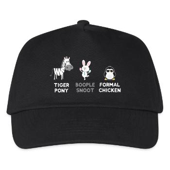 Zebra - Lapin - Pingouin ou Tiger poney .... - Casquette de baseball Enfant - noir - Devant