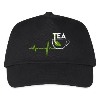 Cadeau de thé Heartbeat - Casquette de baseball Enfant - noir - Devant