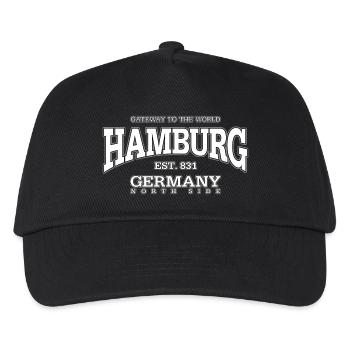 Hambourg (blanc) - Casquette de baseball Enfant - noir - Devant