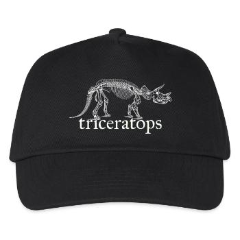 Triceratops Dinosaurier - Kinder Basecap - Schwarz - Vorne