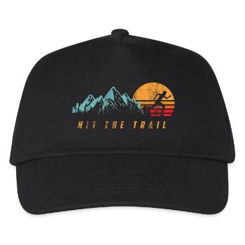 Hit The Trail Gift Runner Jogger Shirt - Kids’ Baseball Cap - black - Front