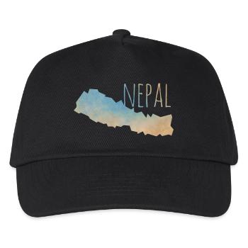 Nepal - Kinder Basecap - Schwarz - Vorne
