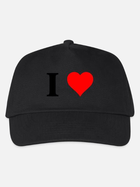 ich love - Kinder Basecap - Schwarz