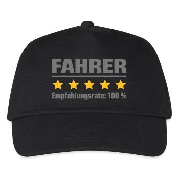 Recommandé à 100 pour cent - conducteur - Casquette de baseball Enfant - noir - Devant