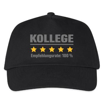 Recommandé à 100 pour cent - collègue - Casquette de baseball Enfant - noir - Devant