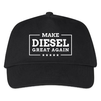 Make Diesel Great Again - Lustiger Abgasskandal - Kinder Basecap - Schwarz - Vorne