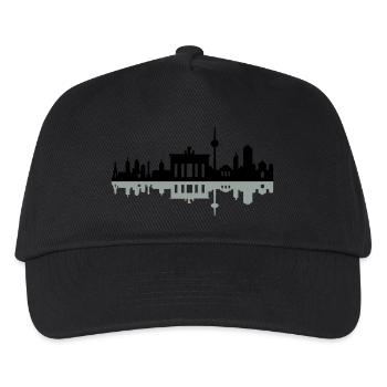 Skyline Berlin Schatten - Kinder Basecap - Schwarz - Vorne
