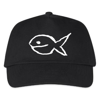 Fish - minimal vector illustration - Kids’ Baseball Cap - black - Front