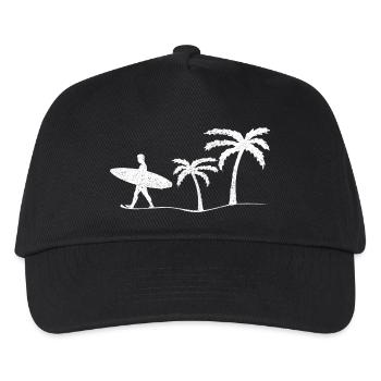 Surfer Surfen - Kinder Basecap - Schwarz - Vorne