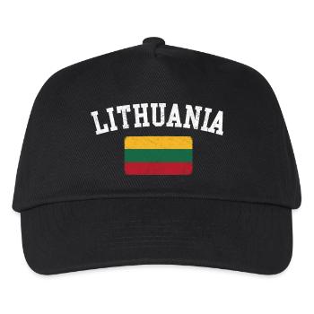 Lithuania Arch Flag Tee - Kids’ Baseball Cap - black - Front