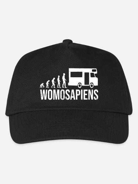 Womosapiens Wohnmobil Evolution - Kinder Basecap - Schwarz