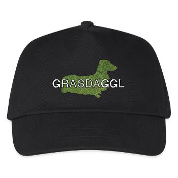 Grasdaggl typisch schwäbisches Schempfword - Kinder Basecap - Schwarz - Vorne