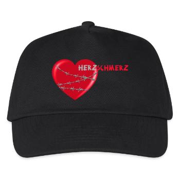 herzschmerz herz mit stacheldraht - Kinder Basecap - Schwarz - Vorne