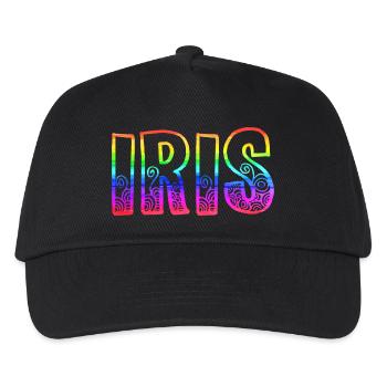iris rs regenbogen - Kinder Basecap - Schwarz - Vorne