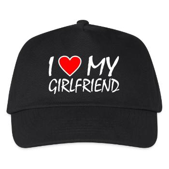 I love my girlfriend - Kinder Basecap - Schwarz - Vorne