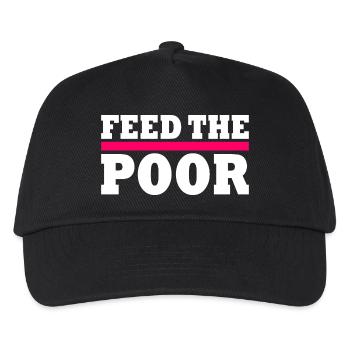 Feed the poor - Kids’ Baseball Cap - black - Front
