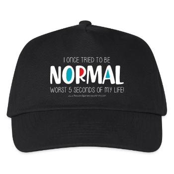 Une fois, j’ai essayé d’être normal (sombre) - Casquette de baseball Enfant - noir - Devant
