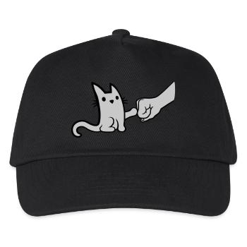 Fist Pump Brofist Cat - Kids’ Baseball Cap - black - Front