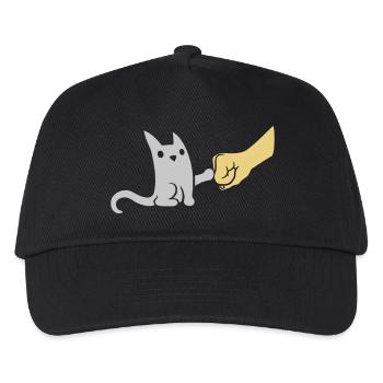 Brofist Katze Fist Pump - Kinder Basecap - Schwarz - Vorne