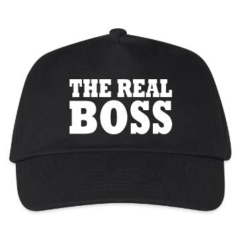 The real boss - Kids’ Baseball Cap - black - Front