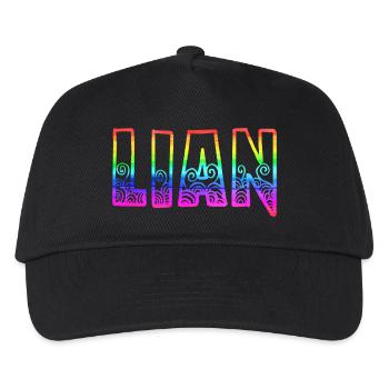 lian rs regenbogen - Kinder Basecap - Schwarz - Vorne