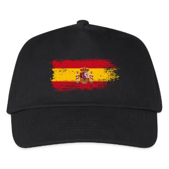 Éclaboussure d’écusson du drapeau espagnol - Casquette de baseball Enfant - noir - Devant