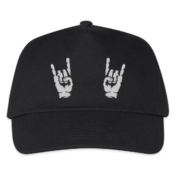 Music Heavy Metal Hands - Kids’ Baseball Cap - black - Front