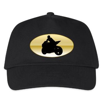 Motorrad - Kinder Basecap - Schwarz - Vorne