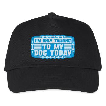 only talking to dog - Kids’ Baseball Cap - black - Front