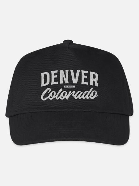Denver Colorado Vintage Script - Kinder Basecap - Schwarz