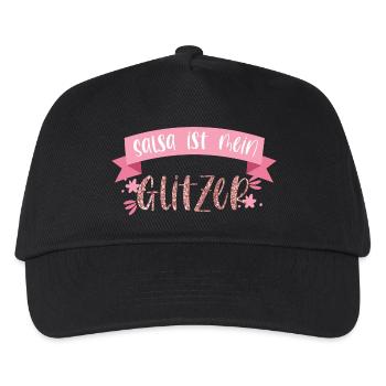 Salsa ist mein Glitzer! Tänzerin tanzen Geschenk - Kinder Basecap - Schwarz - Vorne