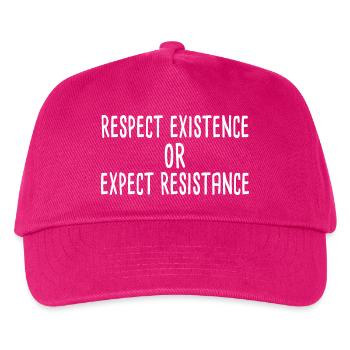 Respect Existence Or Expect Resistance - Kinder Basecap - Fuchsia - Vorne