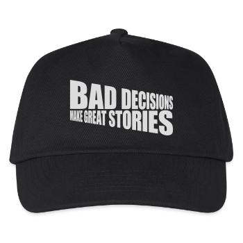 Mauvaises décisions Bonnes histoires - Casquette de baseball Enfant - noir - Devant