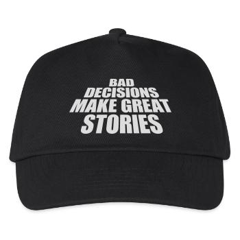 Mauvaises décisions Bonnes histoires - Casquette de baseball Enfant - noir - Devant