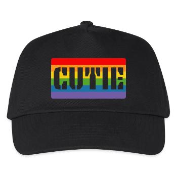 LGBTQ Rainbow Tshirt Cutie LGBT lgbtqi queer - Kinder Basecap - Schwarz - Vorne