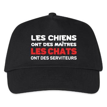 Chats et Chiens: Maîtres et Serviteurs - Casquette de baseball Enfant - noir - Devant