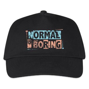 Normal Is Boring - Autism Awareness Puzzle Pieces - Kids’ Baseball Cap - black - Front