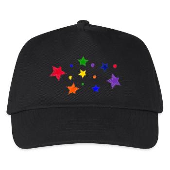 Étoiles et bulles - Casquette de baseball Enfant - noir - Devant