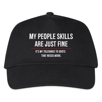 Mes compétences relationnelles sont très bien, c’est ma tolérance - Casquette de baseball Enfant - noir - Devant