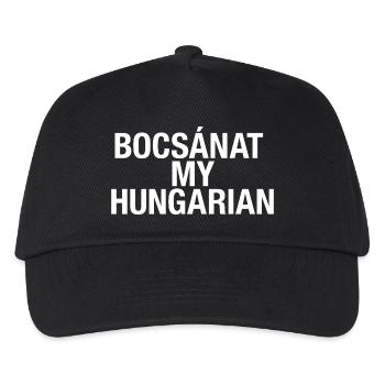 Ungarisch lernen Ungarn Sprache - Kinder Basecap - Schwarz - Vorne